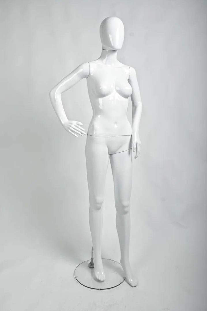 Манекен женский (белый глянец) А3 | ECONOMPANEL.BY